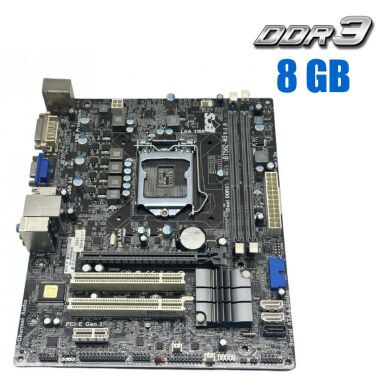 Комплект: материнская плата Elitegroup B75H2-M3 (rev 1.0) / LGA1155 / Intel Core i3-3240 (2 (4) ядра по 3.4 GHz) / 8 GB DDR3 / Intel HD Graphics 2500 + Кулер
