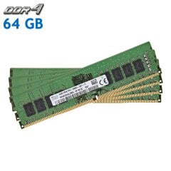 Комплект: Оперативная память для ПК SK hynix / 64 GB (4x16 GB) / 2Rx8 PC4-21300 / DDR4 / 2666 MHz