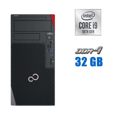 Комп'ютер Fujitsu Celsius W5010 Tower / Intel Core i9-10900K (10 (20) ядра по 3.7 - 5.3 GHz) / 32 GB DDR4 / 1000 GB SSD M.2 / Intel UHD Graphics 630 / 600 W / Windows 11 Pro 