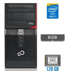 Комп'ютер Fujitsu Esprimo P420 E85+ Tower / Intel Core i3-4130 (2 (4) ядра по 3.4 GHz) / 8 GB DDR3 / 120 GB SSD / Intel HD Graphics 4400 / 280W / DVD-RW / DVI