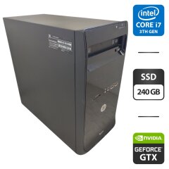 Компьютер HP Pro 3500 Tower / Intel Core i7-3770 (4 (8) ядра по 3.4 - 3.9 GHz) / 16 GB DDR3 / 240 GB SSD / nVidia GeForce GTX 745, 4 GB GDDR3, 128-bit / DVD-ROM