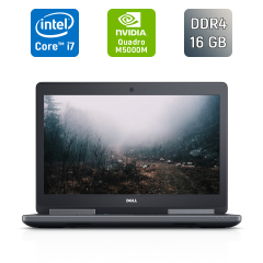 Мобільна робоча станція Б-клас Dell Precision 7710 / 17.3" (3840x2160) IPS / Intel Core i7-6820HQ (4 (8) ядра по 2.7 - 3.6 GHz) / 16 GB DDR4 / 512 GB SSD / nVidia Quadro M5000M, 8 GB GDDR5, 256-bit / WebCam / HDMI