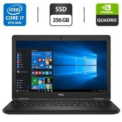Мобильная рабочая станция Dell Precision 3530 / 15.6" (1920x1080) IPS / Intel Core i7-8750H (6 (12) ядер по 2.2 - 4.1 GHz) / 16 GB DDR4 / 256 GB SSD / nVidia Quadro P600, 4 GB GDDR5, 128-bit / WebCam