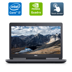 Мобільна робоча станція Dell Precision 7520 / 15.6" (1920x1080) IPS Touch / Intel Core i7-7820HQ (4 (8) ядра по 2.9 - 3.9 GHz) / 16 GB DDR4 / 512 GB SSD / nVidia Quadro M2200, 4 GB GDDR5, 128-bit / WebCam / HDMI