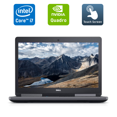 Мобильная рабочая станция Dell Precision 7520 / 15.6" (1920x1080) IPS Touch / Intel Core i7-7820HQ (4 (8) ядра по 2.9 - 3.9 GHz) / 16 GB DDR4 / 512 GB SSD / nVidia Quadro M2200, 4 GB GDDR5, 128-bit / WebCam / HDMI