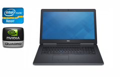 Мобільна робоча станція Dell Precision 7710 / 17.3" (1920x1080) IPS / Intel Xeon E3-1505M v5 (4 (8) ядра по 2.8 - 3.7 GHz) / 32 GB DDR4 / 512 GB SSD / nVidia Quadro M3000M, 4 GB GDDR5, 256-bit / WebCam / Windows 10