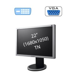 Монітор Samsung SyncMaster 225BW / 22" (1680х1050) TN/1x DVI, 1x VGA