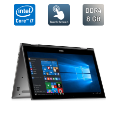 Ноутбук-трансформер Dell Inspiron 5379 / 13.3" (1920x1080) IPS Touch / Intel Core i7-8550U (4 (8) ядра по 1.8 - 4.0 GHz) / 8 GB DDR4 / 256 GB SSD / Intel UHD Graphics 620 / WebCam / Windows 10