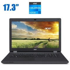 Ноутбук Acer Aspire ES1-711 / 17.3" (1600x900) TN / Intel Celeron N2940 (4 ядра по 1.83 - 2.25 GHz) / 4 GB DDR3 / 320 GB HDD / Intel HD Graphics / WebCam 