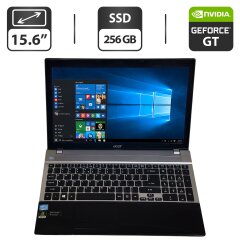 Ноутбук Acer Aspire V3-571G / 15.6" (1366x768) TN / Intel Core i7-3632QM (4 (8) ядра по 2.2 - 3.2 GHz) / 8 GB DDR3 / 256 GB SSD / nVidia GeForce GT 640M, 2 GB DDR3, 128-bit / WebCam / DVD-ROM