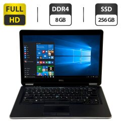 Ноутбук Б-клас Dell Latitude E7440 / 14" (1920x1080) IPS / Intel Core i7-4600U (2 (4) ядра по 2.1 - 3.3 GHz) / 8 GB DDR3 / 256 GB SSD / Intel HD Graphics 4400 / Windows 10 Pro