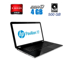 Ноутбук Б-клас HP Pavilion g7-1348sf / 17.3" (1600x900) TN / AMD E2-3000 (2 ядра по 1.8 GHz) / 4 GB DDR3 / 500 GB HDD / AMD Radeon HD 7450M, 1 GB DDR3, 64-bit / WebCam / DVD-ROM / NEW АКБ