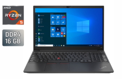 Ноутбук Б-клас Lenovo ThinkPad E15 Gen 3 / 15.6" (1920x1080) IPS / AMD Ryzen 5 5500U (6 (12) ядер по 2.1 - 4.0 GHz) / 16 GB DDR4 / 256 GB SSD / AMD Radeon Graphics 448SP / WebCam / HDMI