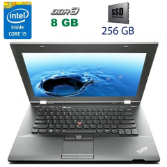 Ноутбук Б класc Lenovo ThinkPad L430 / 14" (1366x768) TN / Intel Core i5-3320M (2 (4) ядра по 2.6 - 3.3 GHz) / 8 GB DDR3 / 256 GB SSD  / Intel HD Graphics 4000 / DVD-RW / WebCam