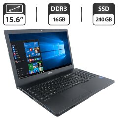 Ноутбук Fujitsu LifeBook A555 / 15.6" (1366x768) TN / Intel Core i5-5200U (2 (4) ядра по 2.2 - 2.7 GHz) / 8 GB DDR3 / 500 GB HDD / Intel HD Graphics 5500 / WebCam