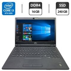 Ноутбук Fujitsu LifeBook E449 / 14" (1920x1080) TN / Intel Core i3-8130U (2 (4) ядра по 2.2 - 3.4 GHz) / 16 GB DDR4 / 240 GB SSD / Intel UHD Graphics 620 / WebCam