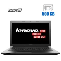 Ноутбук Lenovo IdeaPad B50-80 / 15.6" (1366x768) TN / Intel Core i3-5005U (2 (4) ядра по 2.0 GHz) / 4 GB DDR3 / 500 GB HDD / Intel HD Graphics 5500 / WebCam / DVD-ROM / FingerPrint / Windows 10 Pro