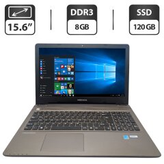 Ноутбук Medion Akoya E6422 / 15.6" (1366x768) TN / Intel Core i5-6200U (2 (4) ядра по 2.3 - 2.8 GHz) / 8 GB DDR3 / 120 GB SSD / Intel HD Graphics 520 / WebCam