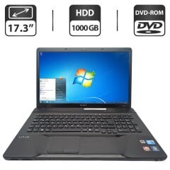 Ноутбук Sony VPC EC3E9E / 17.3" (1600x900) TN / Intel Core i3-370M (2 (4) ядра по 2.4 GHz) / 6 GB DDR3 / 1000 GB HDD / AMD Radeon HD 5470, 512 MB GDDR5, 64-bit / WebCam / DVD-ROM