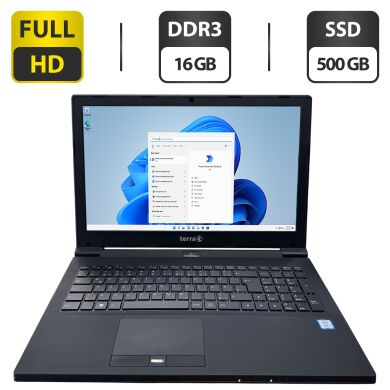 Ноутбук Terra Mobile 1542K / 15.6" (1920x1080) TN / Intel Core i7-7700T (4 (8) ядра по 2.9 - 3.8 GHz) / 16 GB DDR3 / 500 GB SSD / Intel HD Graphics 630 / WebCam / DVD-ROM / Windows 11 Pro