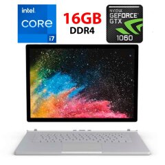 Ультрабук-трансформер Microsoft SurfaceBook 2 / 15" (3240x2160) IPS Touch / Intel Core i7-8650U (4 (8) ядра по 1.9 - 4.2 GHz) / 16 GB DDR4 / 256 GB SSD / nVidia GeForce GTX 1060, 6GB GDDR5, 192-bit / WebCam