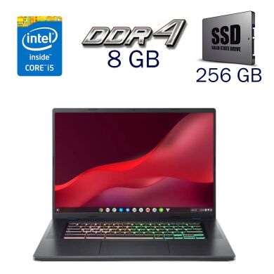 Ультрабук Acer Chromebook CBG516 / 15.6" (2560x1600) IPS / Intel Core i5-1240P (12 (16) ядер по 3.3 - 4.4 GHz) / 8 GB DDR4 / 256 GB SSD / Intel Iris Xe Graphics / WebCam