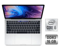 Ультрабук Б-клас Apple MacBook Air 13 (2019) / 13.3" (2560x1600) IPS / Intel Core i5-8210Y (2 (4) ядра по 1.6 - 3.6 GHz) / 16 GB DDR3 / 256 GB SSD / Intel UHD Graphics 617 / WebCam / True Tone / Touch ID / Silver