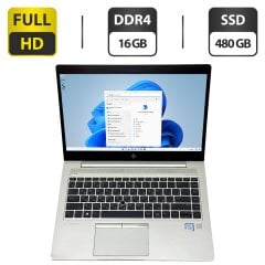 Ультрабук Б-клас HP EliteBook 840 G5 / 14" (1920x1080) IPS / Intel Core i5-8250U (4 (8) ядра по 1.6 - 3.4 GHz) / 16 GB DDR4 / 480 GB SSD / Intel UHD Graphics 620 / WebCam / Windows 11 Pro