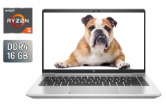 Ультрабук Б-клас HP ProBook 445 G8 / 14" (1920x1080) IPS / AMD Ryzen 5 5600U (6 (12) ядер по 2.3 - 4.2 GHz) / 16 GB DDR4 / 512 GB SSD / AMD Radeon Vega 7 Graphics / Fingerprint / WebCam