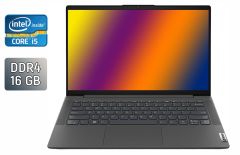 Ультрабук Б-клас Lenovo IdeaPad 5 14ITL05 / 14" (1920x1080) IPS / Intel Core i5-1135G7 (4 (8) ядра по 4.2 GHz) / 16 GB DDR4 / 512 GB SSD / Intel Iris Xe Graphics / WebCam / HDMI