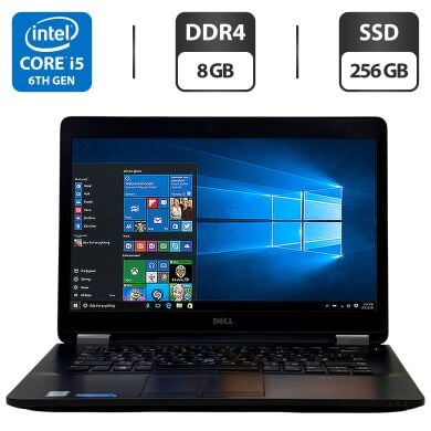 Ультрабук Dell Latitude E7470 / 14" (1920x1080) IPS / Intel Core i5-6300U (2 (4) ядра по 2.4 - 3.0 GHz) / 8 GB DDR4 / 256 GB SSD / Intel HD Graphics 520 / WebCam / Windows 10 Pro