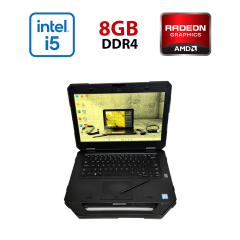 Защищенный ноутбук Dell Latitude 14 Rugged 5414 / 14" (1920x1080) IPS Touch / Intel Core i5-6300U (2 (4) ядра по 2.4 - 3.0 GHz) / 8 GB DDR4 / 256 GB SSD / AMD Radeon R7 M360, 2 GB DDR3, 64-bit / WebCam