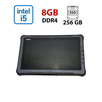 Захищений планшет Getac F110 G4 / 11.6" (1920x1080) IPS Touch / Intel Core i5-7200U (2 (4) ядра по 2.5 - 3.1 GHz) / 8 GB DDR4 / 256 GB SSD / Intel HD Graphics 620 / WebCam