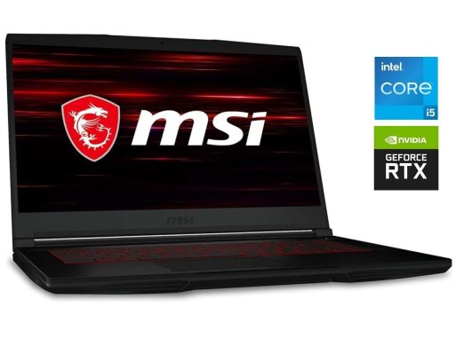 Игровой ноутбук MSI Thin GF63 12UC / 15.6" (1920x1080) IPS / Intel Core i5-12450H (8 (12) ядер по 3.3 - 4.4 GHz) / 16 GB DDR4 / 256 GB SSD / nVidia GeForce RTX 3050, 4 GB GDDR6, 128-bit / WebCam