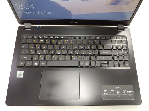 Ноутбук Acer Aspire 3 A315-54 / 15.6" (1366x768) TN / Intel Core i5-10210U (4(8) ядра по 1.6 - 4.2 GHz) / 8 GB DDR4 / 240 GB SSD / Web-camera