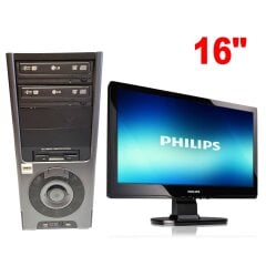 Комплект ПК: KME CX-8062G Tower / AMD Athlon II X2 250 (2 ядра по 3.0 GHz) / 8 GB DDR3 / 250 GB HDD / nVidia GeForce 7025 Graphics + Монитор Philips 160E / 16" (1366x768) TN / 1x VGA / VESA 100x100