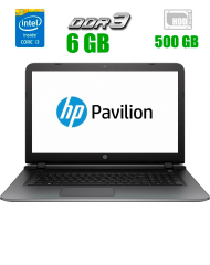 Ноутбук Б-класс HP Pavilion 17-g027ur / 17.3" (1600x900) TN LED / Intel Core i3-5020U (2 (4) ядра по 2.2 GHz) / 6 GB DDR3 / 500 GB HDD / WebCam / DVD-RW / USB 3.0 / HDMI