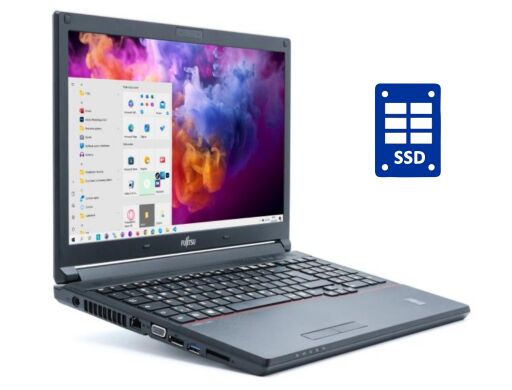 Ноутбук Б-клас Fujitsu Lifebook E554 / 15.6" (1366x768) TN / Intel Core i3-4000M (2 (4) ядра по 2.4 GHz) / 8 GB DDR3 / 256 GB SSD / Intel HD Graphics 4600 / Win 10