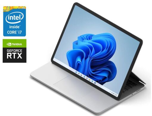 Ігровий ноутбук-трансформер Microsoft SurFace Laptop Studio / 14.3" (2400x1600) IPS&nbsp;Touch / Intel Core i7-11370H (4 (8) ядра по 3.3 - 4.8 GHz) / 16 GB DDR4 / 512 GB SSD / nVidia GeForce RTX 3050 Ti, 4 GB GDDR6, 128-bit / WebCam