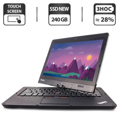 Нетбук-трансформер Lenovo ThinkPad Twist S230u / 12.5" (1366x768) TN Touch / Intel Core i5-3317U (2 (4) ядра по 1.7 - 2.6 GHz) / 4 GB DDR3 / 240 GB SSD NEW / Intel HD Graphics 4000 / WebCam / USB 3.0