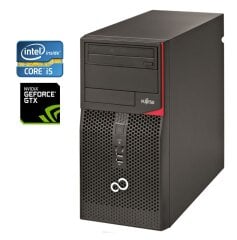Игровой ПК Fujitsu Esprimo P420 E85+ Tower / Intel Core i5-4430 (4 ядра по 3.0 - 3.2 GHz) / 16 GB DDR3 / 128 GB SSD + 500 GB HDD / nVidia GeForce GTX 745, 2 GB GDDR3, 128-bit / DVD-RW / Win 10 Pro + Кабель питания