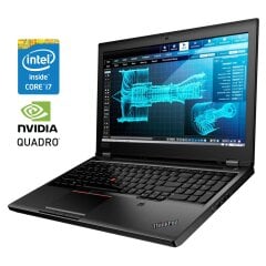 Мобільна робоча станція Б-клас Lenovo ThinkPad P52 / 15.6" (3840x2160) IPS Touch / Intel Core i7-8850H (6 (12) ядер по 2.6 - 4.3 GHz) / 32 GB DDR4 / 512 GB SSD / nVidia Quadro P2000, 4 GB GDDR5, 128-bit / WebCam / Win 11 Pro