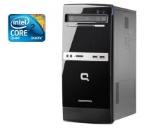 ПК Б-класс HP Compaq 500B Tower / Intel Core 2 Quad Q8400 (4 ядра по 2.66 GHz) / 4 GB DDR3 / 320 GB HDD / Intel HD GMA X4500 / DVD-RW