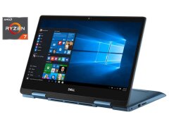 Ультрабук-трансформер Б-класс Dell Inspiron 5485 x360 Blue / 14" (2560x1440) IPS Touch / AMD Ryzen 7 3700U (4 (8) ядра по 2.3 - 4.0 GHz) / 16 GB DDR4 / 256 GB SSD / AMD Radeon RX Vega 10 Graphics / WebCam