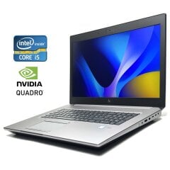 Мобільна робоча станція HP ZBook 17 G6 / 17.3" (1920x1080) IPS / Intel Core i5-9400H (4 (8) ядра по 2.5 - 4.3 GHz) / 16 GB DDR4 / 512 GB SSD / nVidia Quadro T1000, 4 GB GDDR5, 128-bit / WebCam / Win 11