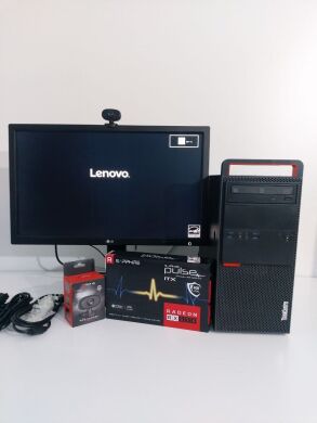 Комплект: Lenovo ThinkCentre M800 Tower / Intel Core i5-6500 (4 ядра по 3.2 - 3.6 GHz) / 16 GB DDR4 / 512 GB SSD + 500 GB HDD / AMD Radeon RX 570, 4 GB GDDR5, 256-bit / DVD-ROM + Монітор LG 24MB37PM-B / 24" (1920x1080) IPS + Веб-камера,кабелі DVI,живлення Комплект: Lenovo ThinkCentre M800 Tower / Intel Core i5-6500 (4 ядра по 3.2 - 3.6 GHz) / 16 GB DDR4 / 512 GB SSD + 500 GB HDD / AMD Radeon RX 570, 4 GB GDDR5, 256-bit / DVD-ROM + Монітор LG 24MB37PM-B / 24" (1920x1080) IPS + Веб-камера,кабелі DVI,живлення
