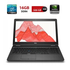 Мобильная рабочая станция Dell Precision 3520 / 15.6" (1920x1080) IPS / Intel Core i7-7700HQ (4 (8) ядра по 2.8 - 3.8 GHz) / 16 GB DDR4 / 500 GB SSD / nVidia Quadro M620, 2 GB GDDR5, 128-bit / WebCam