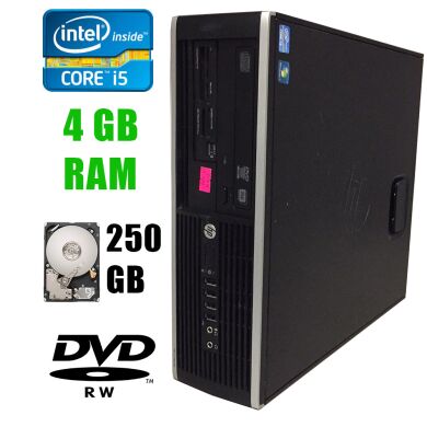 HP 6300 SFF / Intel Core i5-3470 (4 ядра по 3.20-3.60GHz) / 4 GB DDR3 / 250 GB HDD / DVD-RW
