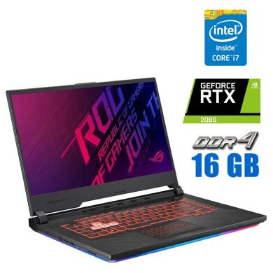Ігровий ноутбук Asus ROG Strix G531GW / 15.6" (1920x1080) IPS / Intel Core i7-9750H (6 (12) ядра по 2.6 - 4.5 GHz) / 16 GB DDR4 / 480 GB SSD / nVidia GeForce RTX 2070, 8 GB GDDR6, 256-bit