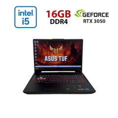 Игровой ноутбук Asus TUF Gaming F15 FX506HCB / 15.6" (1920x1080) IPS / Intel Core i5-11400H (6 (12) ядер по 4.5 GHz) / 16 GB DDR4 / 512 GB SSD M.2 NVMe / nVidia GeForce RTX 3050, 4 GB GDDR6, 128-bit / NoWebCam